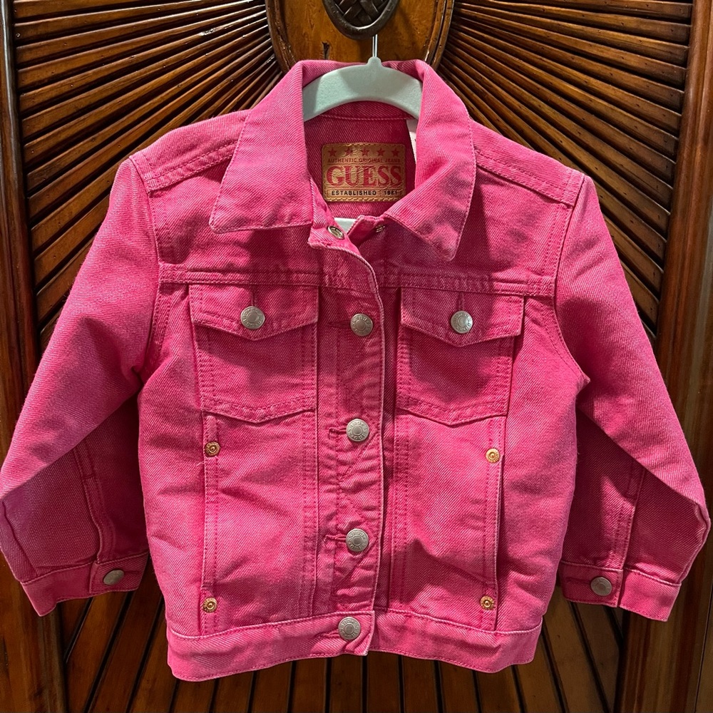 GUESS 3T Kids Pink Denim Jacket